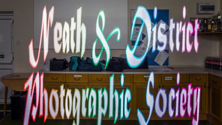 Neath & District Photographic Society
Created using a "Pixelstick". Demo shot at a club night.
