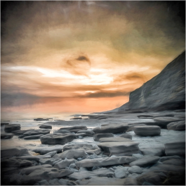 2018-06-05 club night at Dunraven Bay. Experiments with 'painterly' effects in processing.
